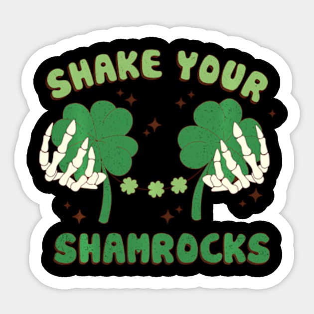 Shake Your Shamrocks ny Boob St Patricks Day Sticker by SanJKaka